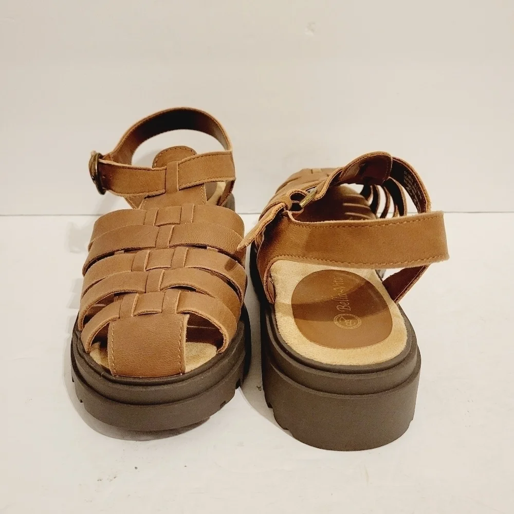 NEW Bella Vita Brown Sinclaire Flat Sandals Size 8.5